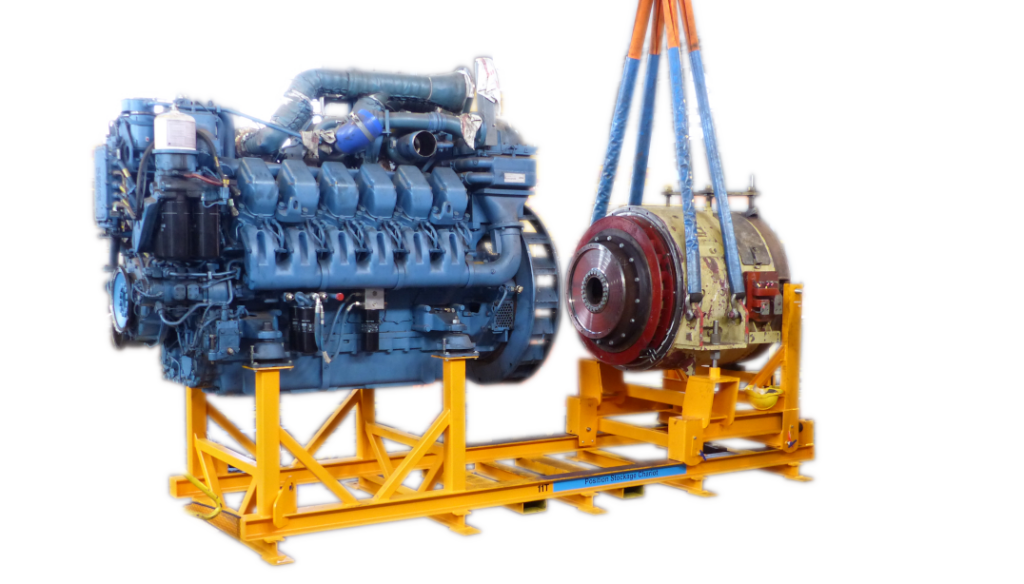 Support d'assemblage pour moteur de locomotive - Moyens de production