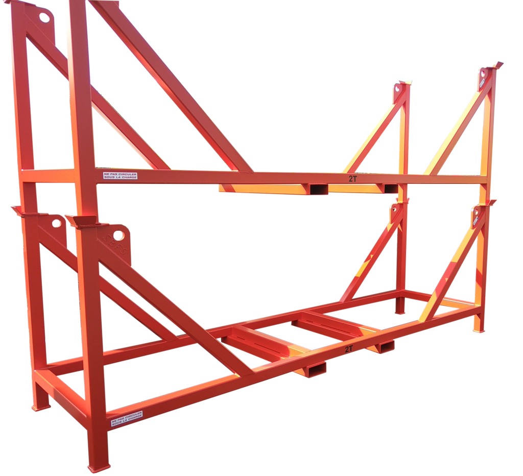 Rack de stockage empilable 2t - moyens de stockage